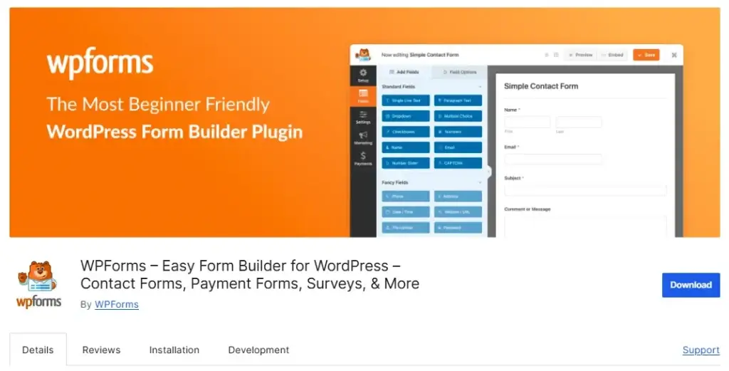 The WordPress Plugin WPForms